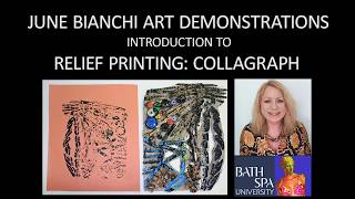 June Bianchi ArtDemo Relief Collagraph