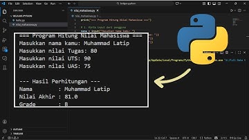 Review Program Pyhton Sederhana Menghitung Nilai Mahasiswa
