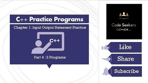 C++Series | Input output Statements | Part 4