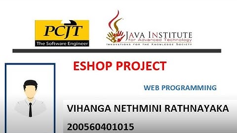 Web Project Task 25|1 st Year| Semester1|Java Instutute|Vihanga Nethmini