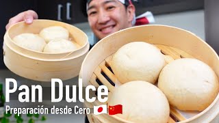 Pan al vapor Dulce, preparación desde Cero, frijol y ajonjolí negro | Cocina japonesa con Yuta