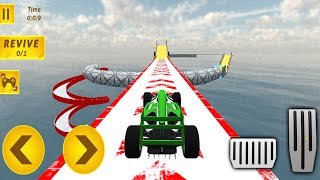 Formula Car Stunt - Green Formula Driving Impossible Stunts levels 1 to 9 - Android Gameplay 3D screenshot 5