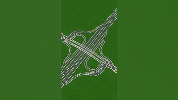 Parclo Interchange / Partial Cloverleaf Cities Skylines Highway Interchange #shorts