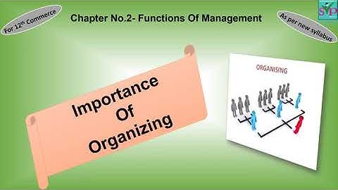 12th Commerce | OCM Chapter 2 | Functions Of Management | Importance of Organizing