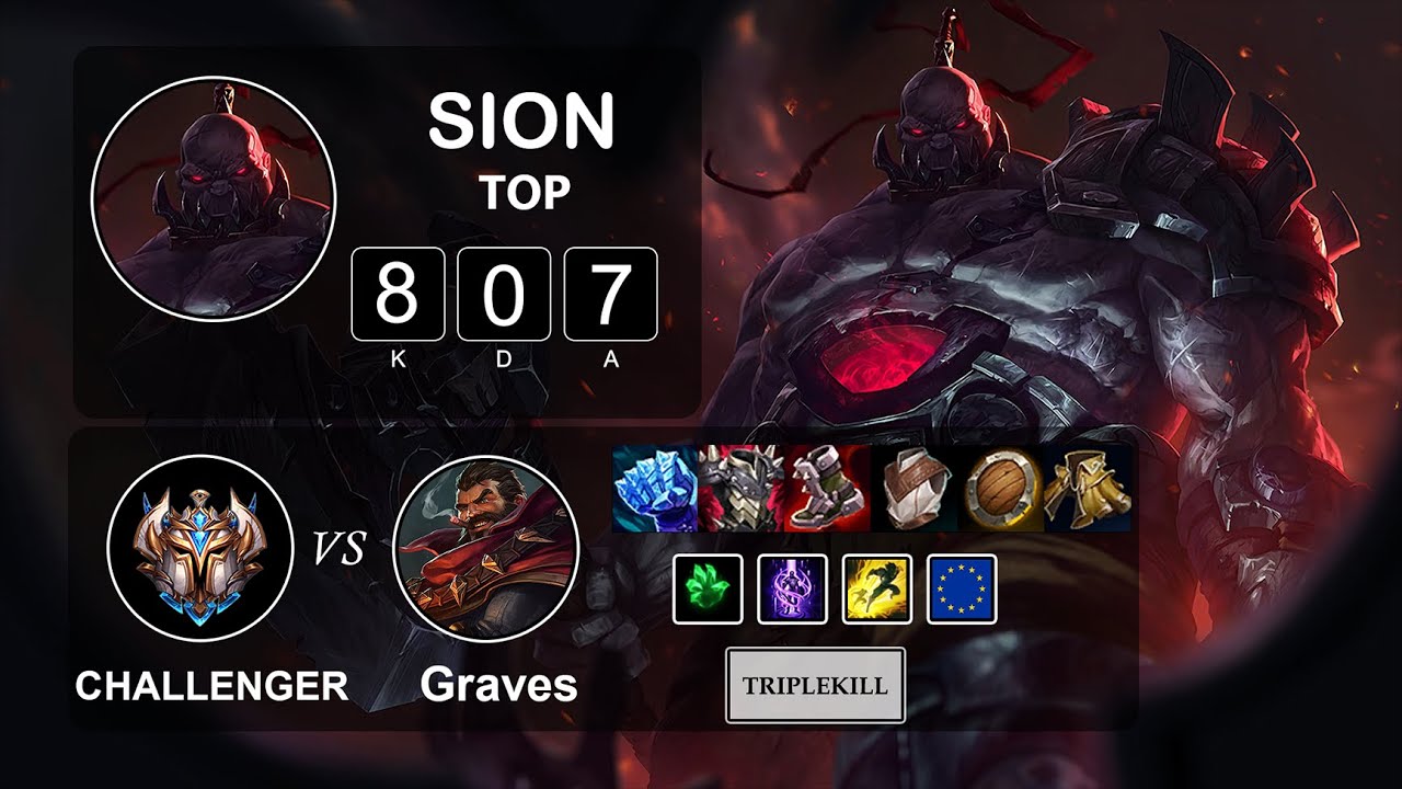 Umut 5 Ronin Akademi Top Sion vs Graves - LOL EUW Challenger Season 11 Patch 11.22