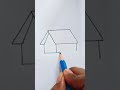 Easy Hut Drawing। #drawing #art #easydrawing #shorts