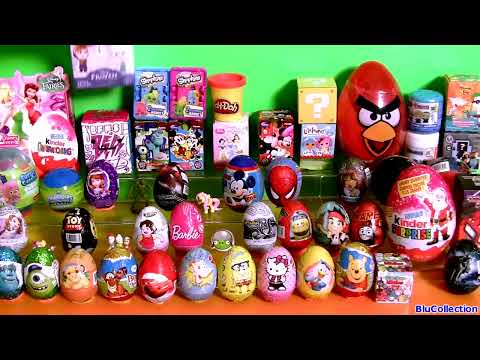 55 Surprise Eggs HUGE Collection Unboxing Toy Surprises Disney Cars Minions More 