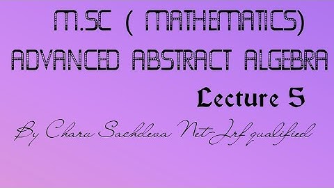 M.SC|| ADVANCED ABSTRACT ALGEBRA|| Normal series|| Scheier