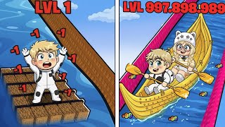 Level 1 Raft Vs Level 10,00,000 Boat in Roblox !! screenshot 5