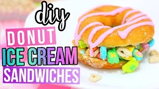 DIY DONUT Ice Cream Sandwiches ♥ Lucky Charms, Galaxy & More!