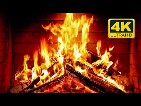 🔥 Cozy Fireplace 4K (12 HOURS). Fireplace with Crackling Fire Sounds. Crackling Fireplace 4K