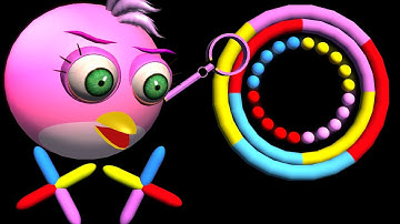 COLOR SWITCH with ANGRY BIRDS  ♫  3D animated game mashup  ☺ FunVideoTV - Style ;-))