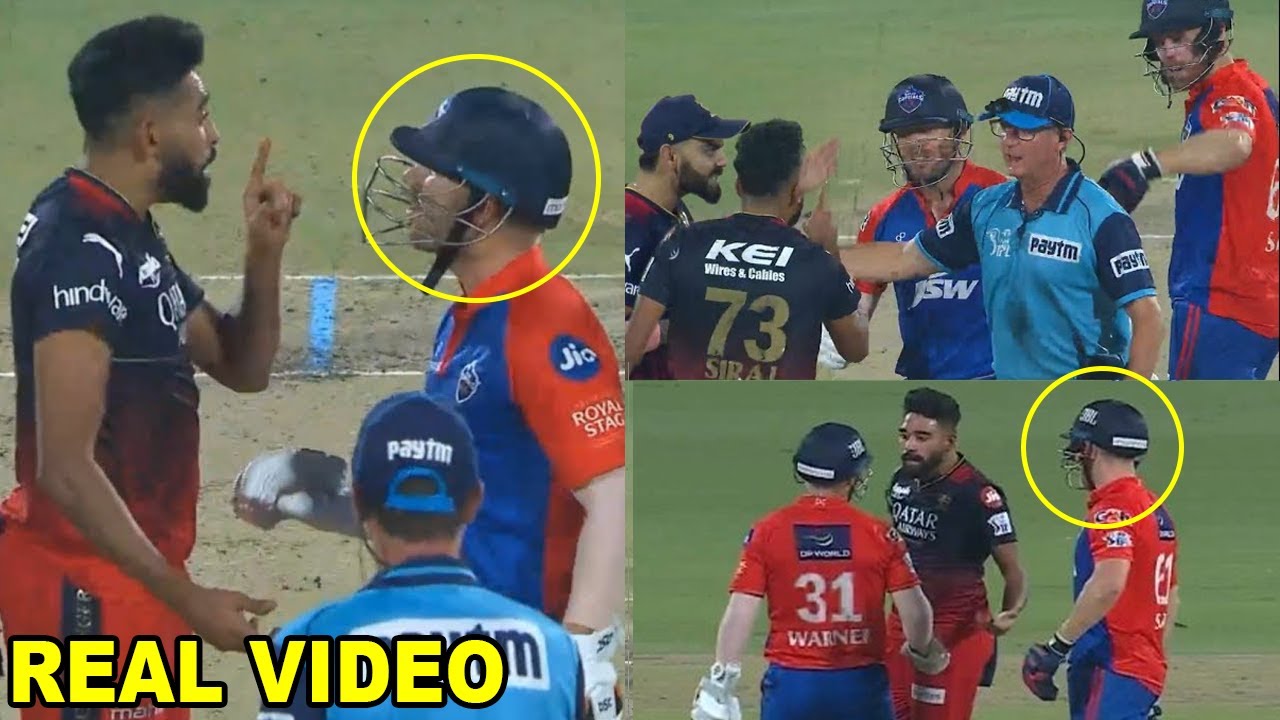 Huge Drama Frustrated Virat kohli Siraj fight with Warner & Philip Salt ...