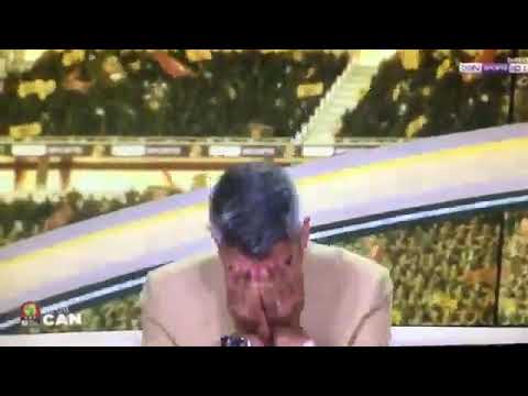 بكاء مذيع قنوات بين سبورت فرنسية بتتويج الجزائر كاس افريقيا