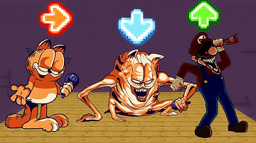 FNF Character Test | Gameplay VS Playground | VS Gorefield | VS Mario.EXE