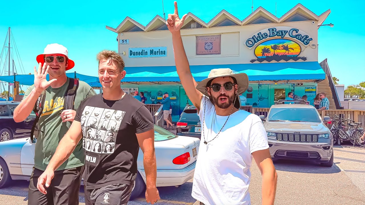 DUNEDIN FLORIDA. Fishing Pier, Restaurants, Downtown, People, Boats Etc