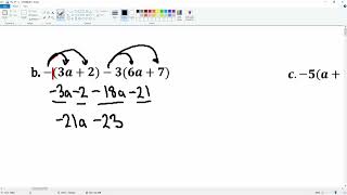 Chapter 1 #7 Simplify Combing Like terms and the Distributive Property