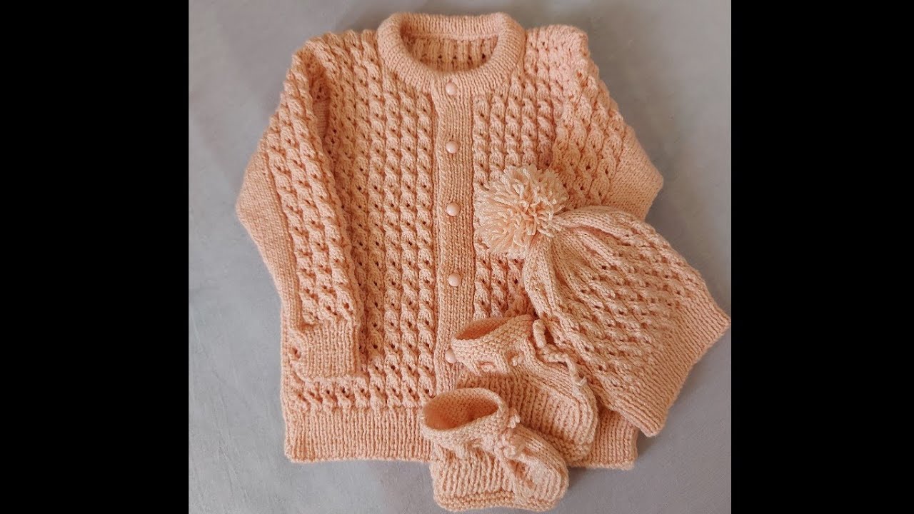 Baby Knitted Sweater Set Short Video learn to knit YouTube