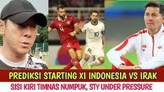 Sisi kiri Numpuk PREDIKSI Starting XI Timnas Indonesia vs Irak #timnas #sty #irak