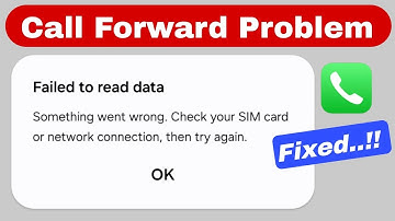 Failed to read data network or sim card error | failed to read data | Info title