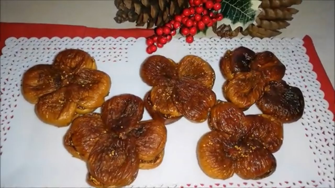 Crocette di fichi secchi alle noci e  mandaranci
