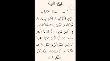 سورة التين بصوت جميل 💚🌼