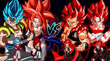 Gogeta SSJ4 V3 OP (New) & Gogeta SSB RN V2 OP VS Evil Gogeta SSJ OP & Evil Vegito SSJ OP in Mugen