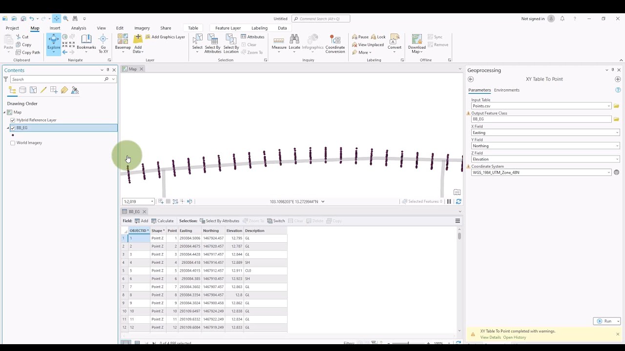 How To Import Points From Excel To ArcGIS Pro - YouTube