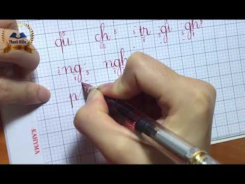 Video Cách viết đúng, đẹp bảng chữ ghép của học sinh lớp 1 - youtube