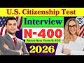 Actual Interview of U.S. Citizenship, FULL N-400 Naturalization Interview, Small Talk #n400