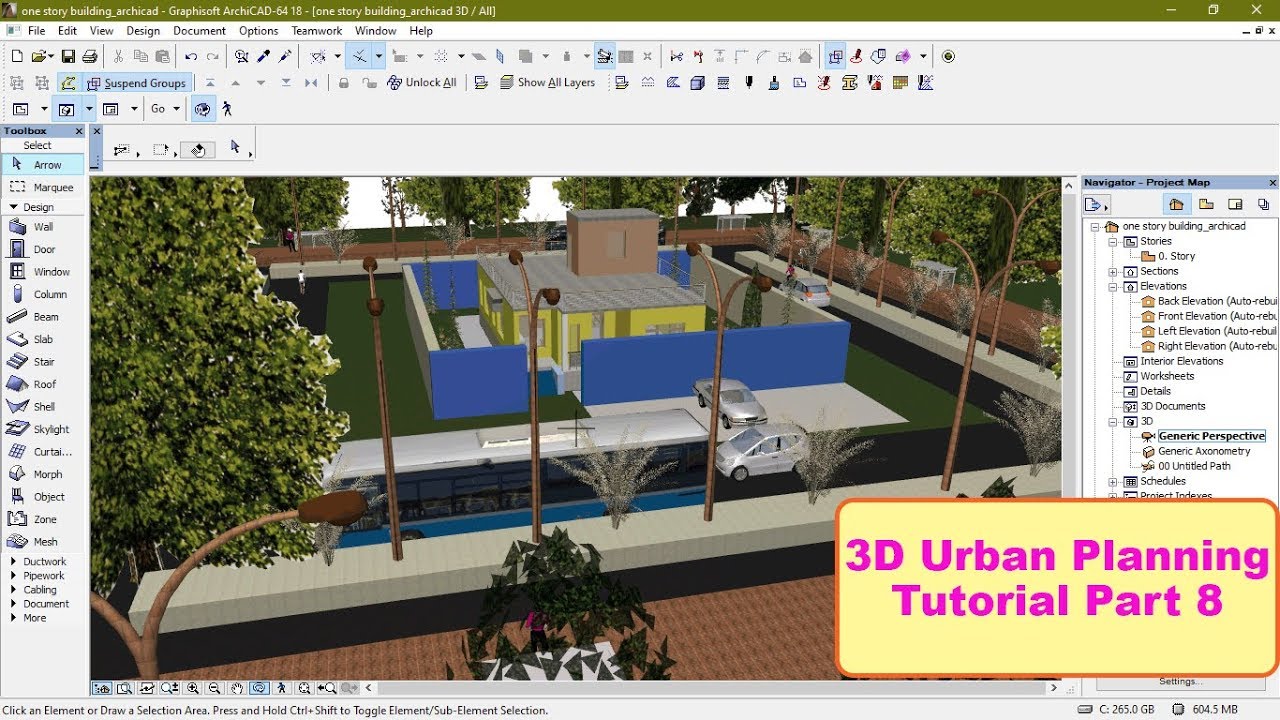 Planing Tutorial #Archicad #Beginner #Tutorial - #3D #urban #planing #tutorial Part 8 ...