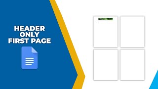 How to get the header only on the first page google docs