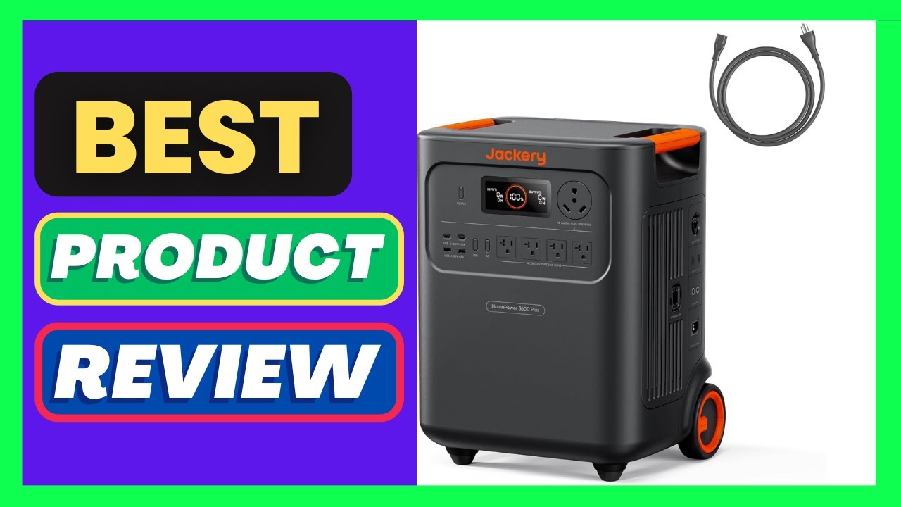 Jackery HomePower 3600 Plus Portable Power Station, 3600W AC