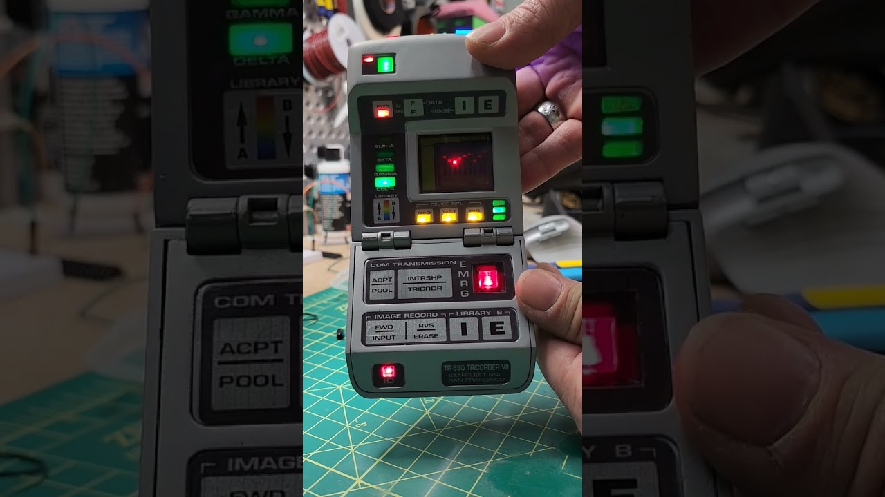 Playmates Tricorder upgrade with custom UM+P 8 piece 'greeblies' to make it more screen accurate