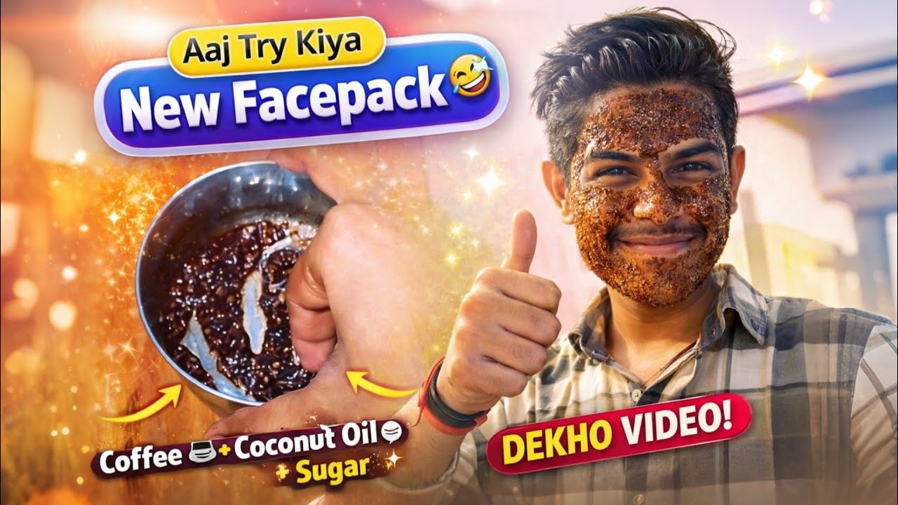 Aaj try kiya New Facepack 🤣