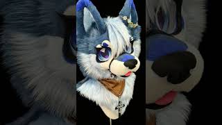 Toony Style Floral Blue Raccoon Fursuit - Open for Adoption! 💙🐾' #fursuithead #furryfandom #usa