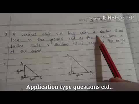 Triangles- Application type questions ctd..