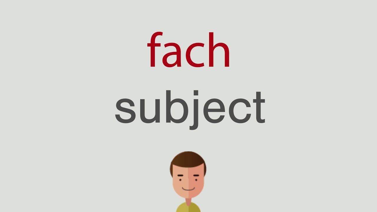 Was Heißt Fach Auf Englisch