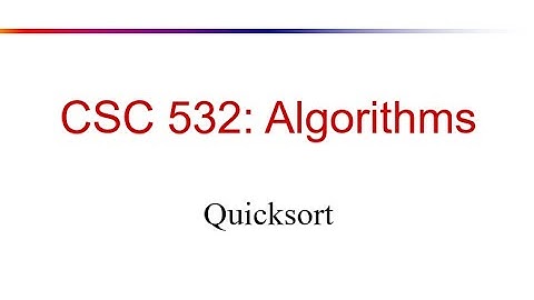 09 1 Discussion about the best and worst cases for quick sort