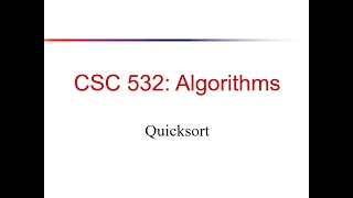 09 1 Discussion about the best and worst cases for quick sort