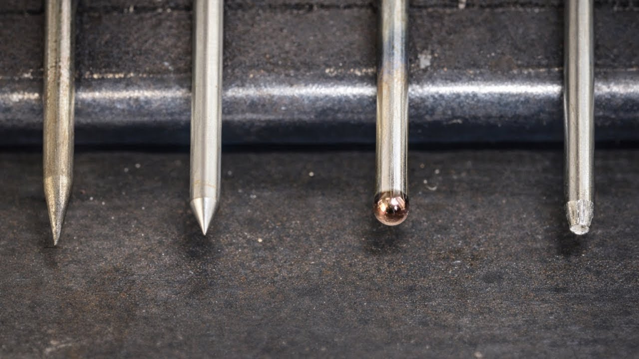 Геометрия вольфрамового электрода и углы заточки при TIG-сварке