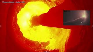 Lime kiln moving thermal camera footage.. screenshot 3