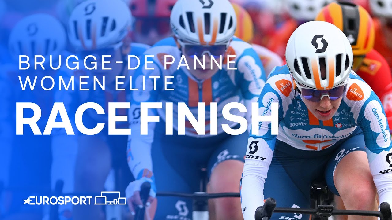 Sprint trains ASSEMBLE  🚂 | Classic Brugge-de Panne 2024 Women Elite Race Finish | Eurosport Cycling