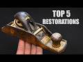 Top 5 Antique Woodworking Tools Restorations. Beautiful ASMR Restorations