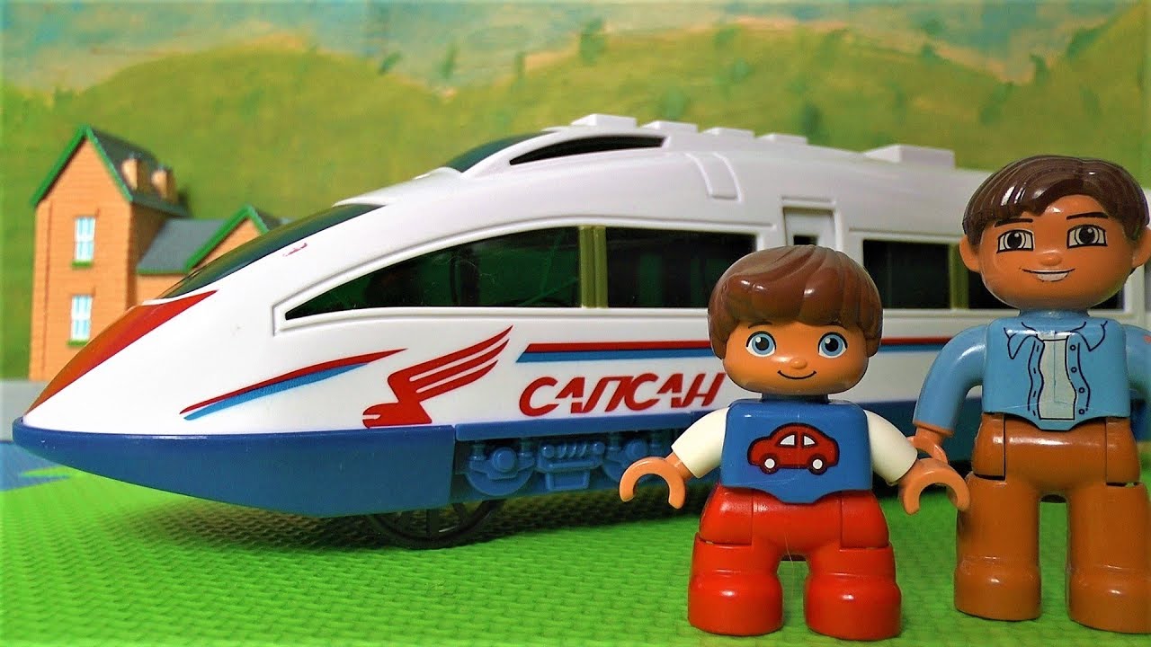 Видео про поезда для детей - Новый поезд Сапсан - Игрушки для мальчиков