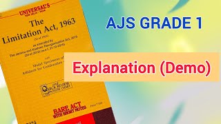 AJS Grade 1, Limitation Act , Assam Judicial Service Grade I 