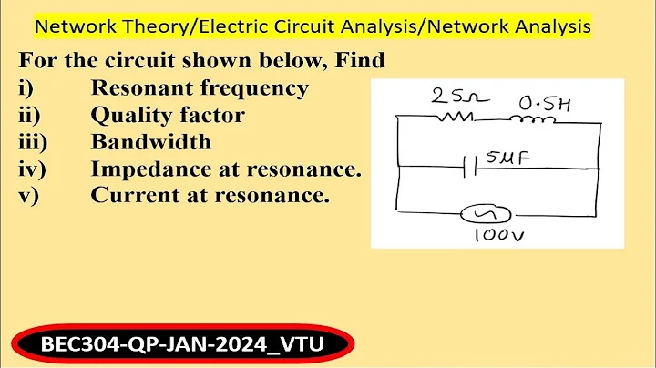 Numerical on Parallel resonant circuit