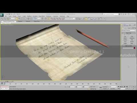 Animating Text with 3ds Max - Part 1 - Self-Writing Text