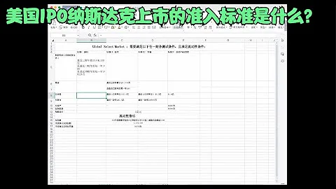 美国IPO纳斯达克上市的准入标准是什么？ - 天天要闻