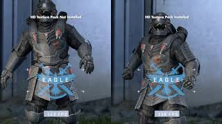 Halo Infinite HD Texture Pack On vs Off FPS Test screenshot 3